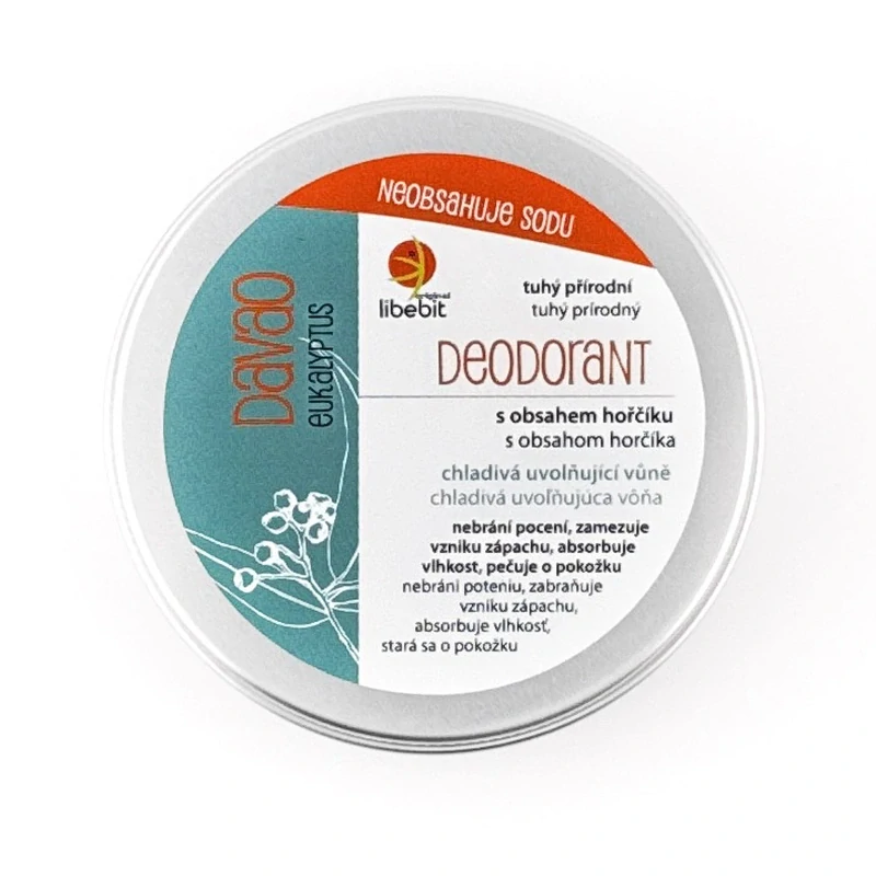 Tuhý přírodní deodorant DAVAO kostka v plechu