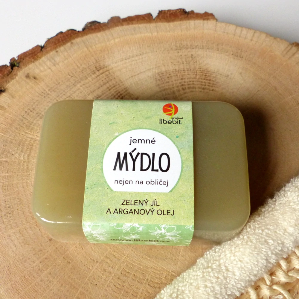 Jemné mýdlo ZELENÝ JÍL a ARGANOVÝ OLEJ