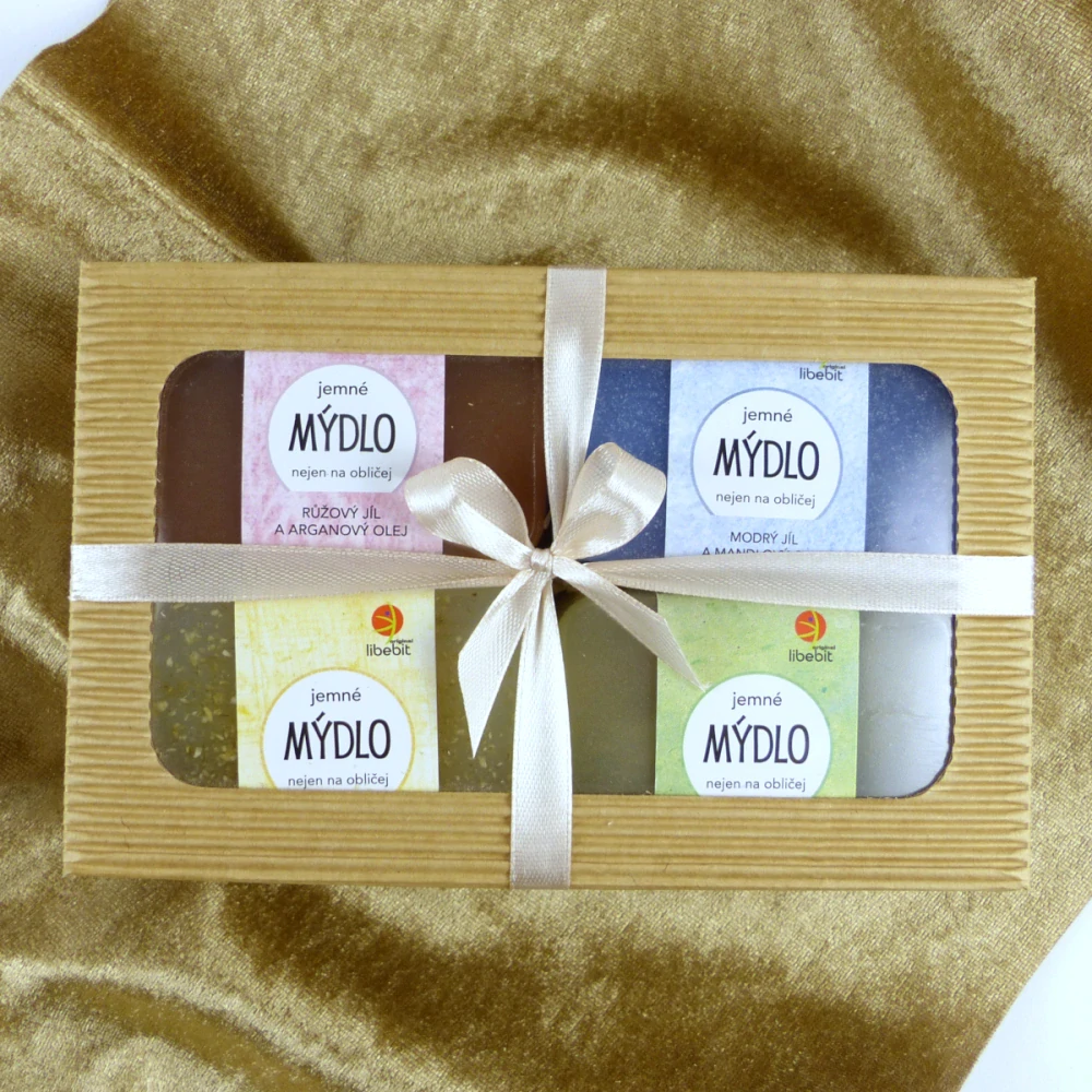 Čtyři jemná mýdla dárkově