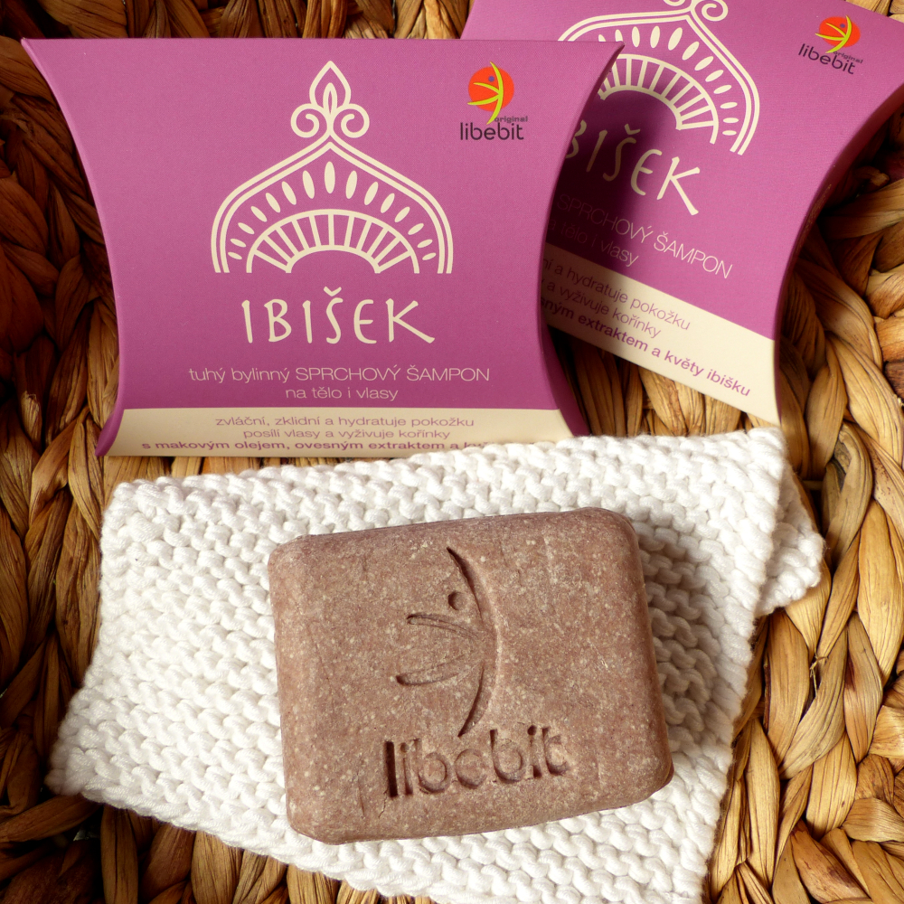 libebit tuhý sprchový šampon ibišek